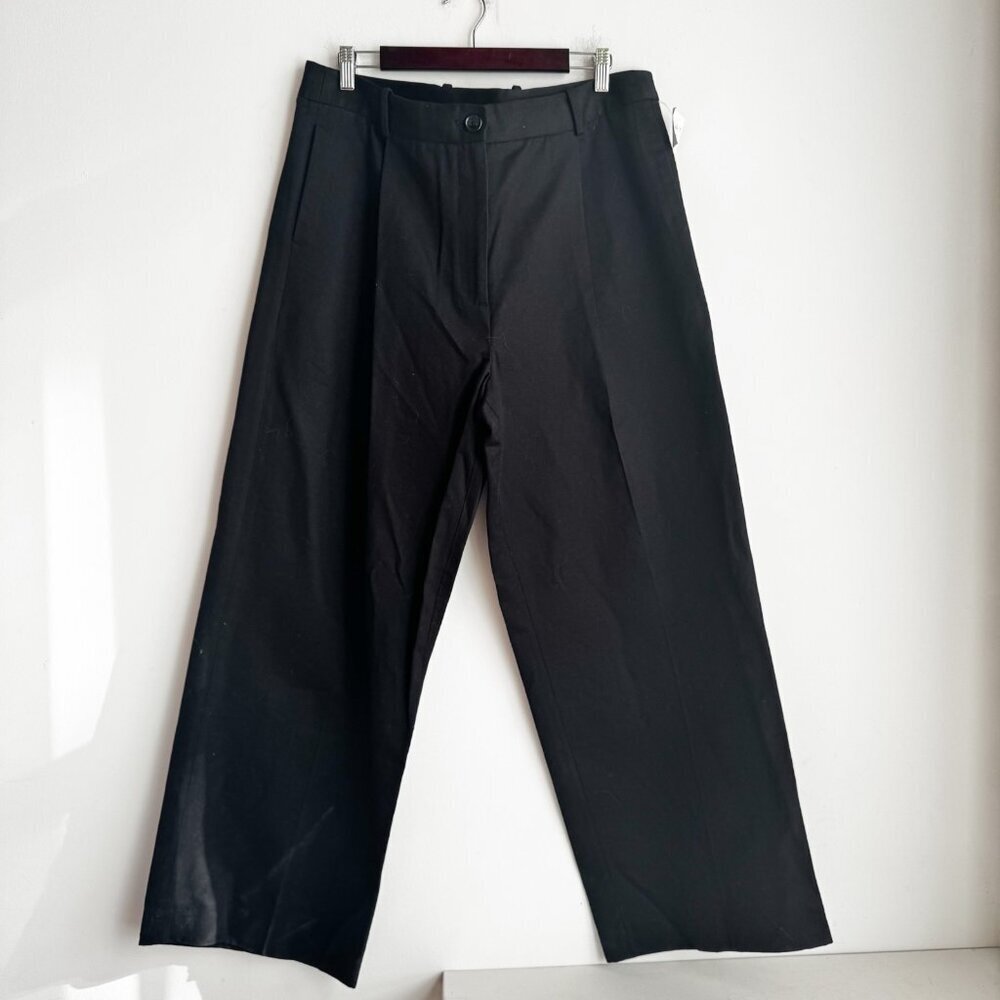 Massimo Dutti Full Lenght Wide Leg Darted Trouser Black 12 - Picture 5 of 9